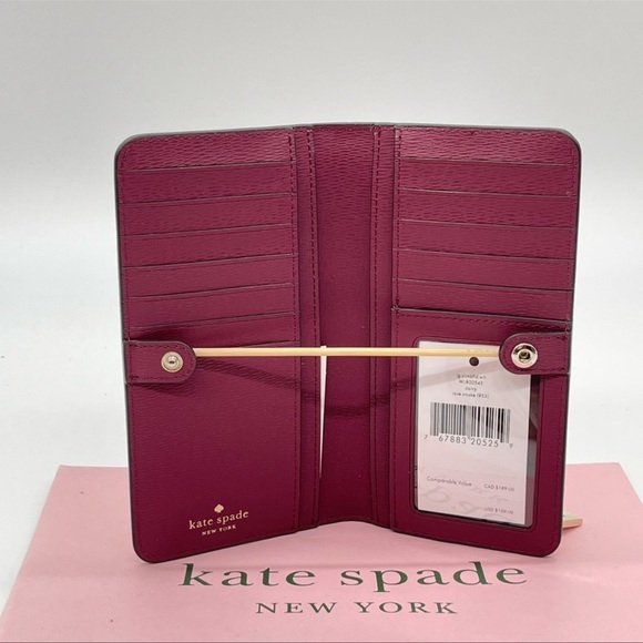 Kate Spade Large Triple Compartment Tote Bag & Darcy Slim Bifold Wallet - Picture 10 of 15